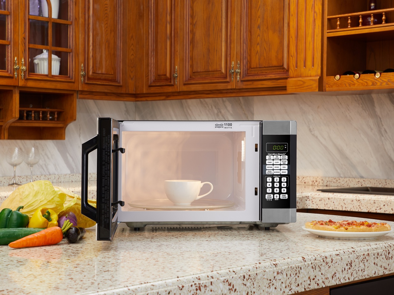 Hamilton Beach 1.6 Cu. Ft. Digital Microwave Oven, Stainless Steel