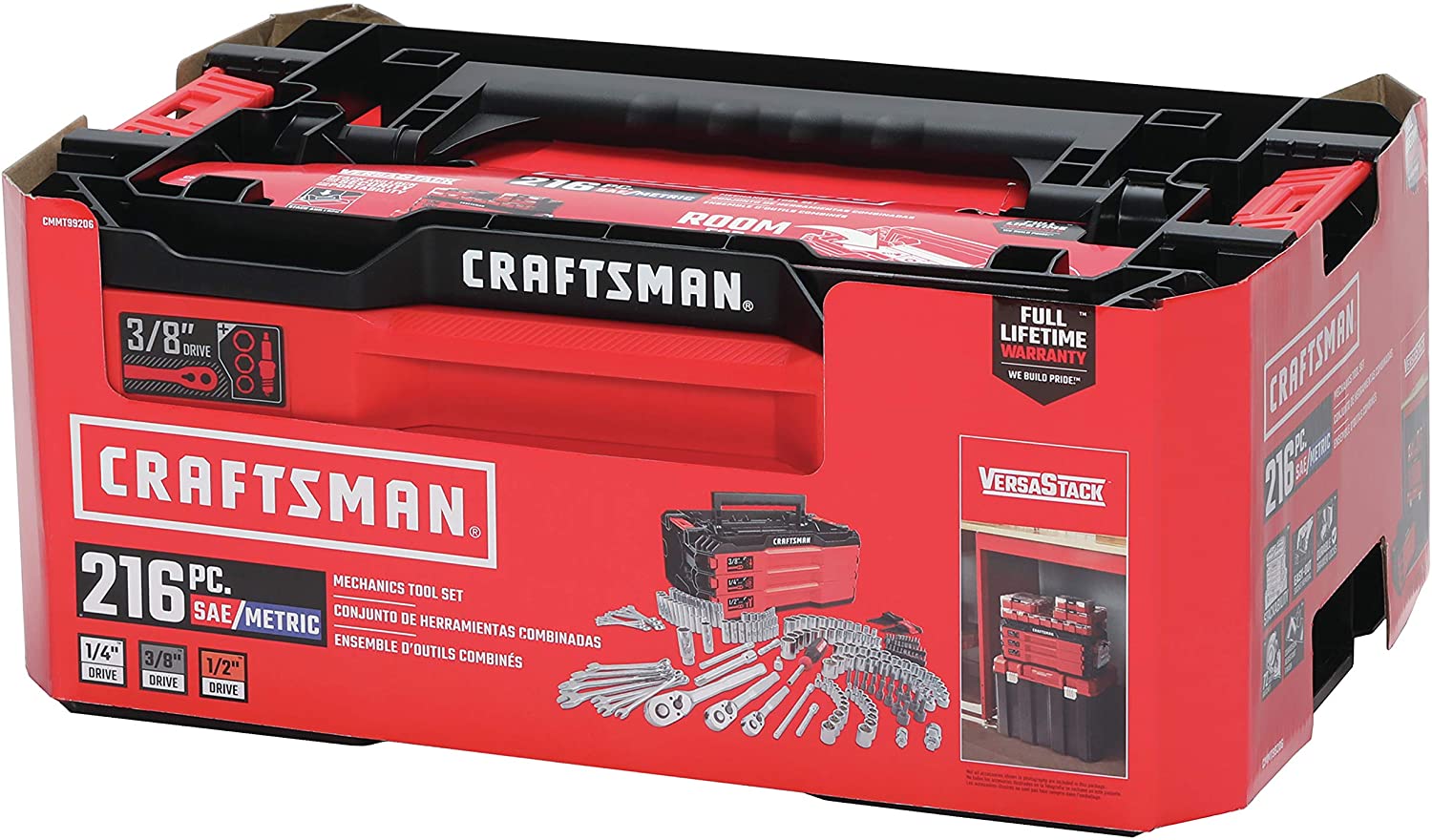 Craftsman CMMT99206 216-Piece Mecahnics Tool Kit with 3 Drawer Box