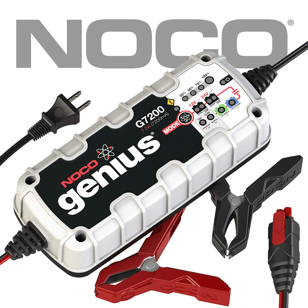 NOCO Genius G7200 12V/24V 7.2 Amp Battery Charger and Maintainer