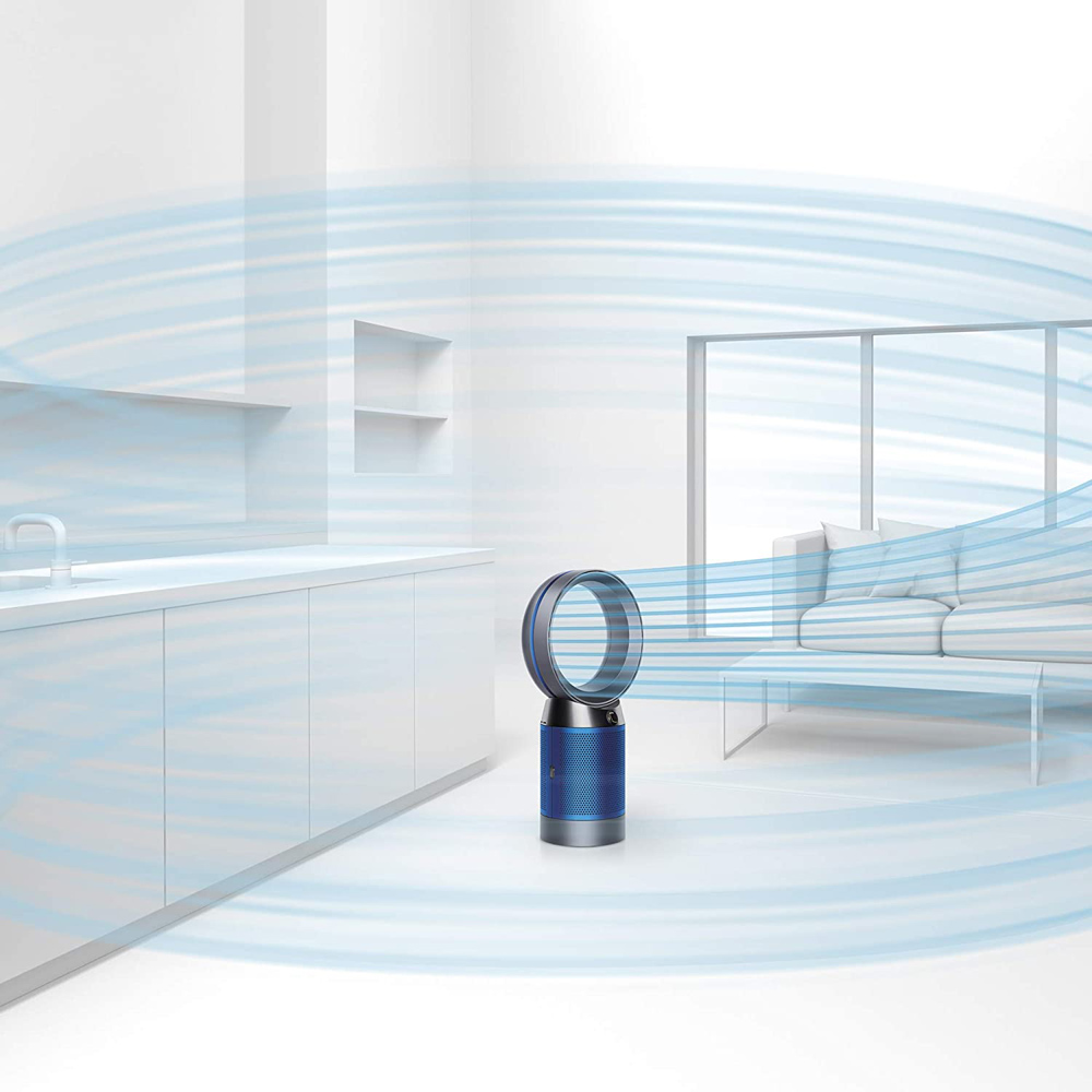 Dyson Pure Cool, DP04-HEPA Air Purifier and Fan WiFi-Enabled, Large Rooms, Automatically Removes Allergens, Pollutants, Dust, Mold, VOCs, Blue