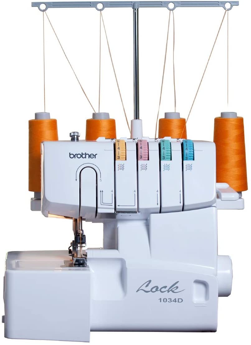 Brother Serger, 1034D, Heavy-Duty Metal Frame Overlock Machine,White