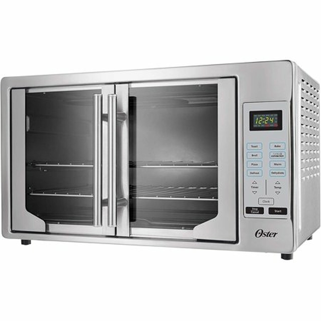 Oster French Convection Countertop and Toaster Oven | Single Door Pull and Digital Controls | Stainless Steel, Extra Large