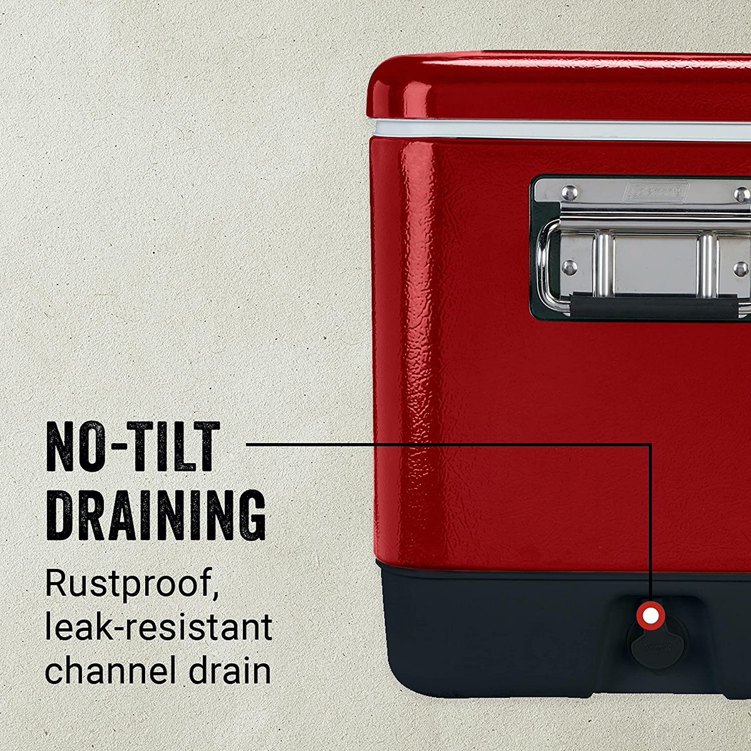 Coleman Cooler | Steel-Belted Cooler Keeps Ice Up to 4 Days | 54-Quart Cooler