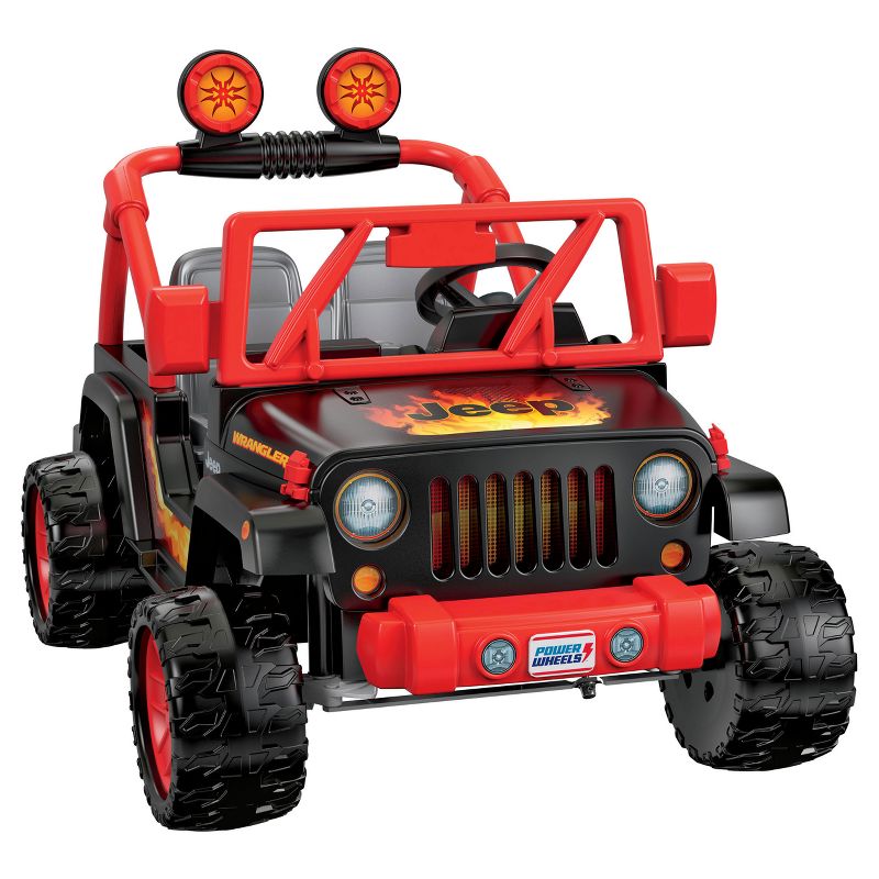 Power Wheels 12V Tough Talking Jeep Powered Ride-On – Black/Red