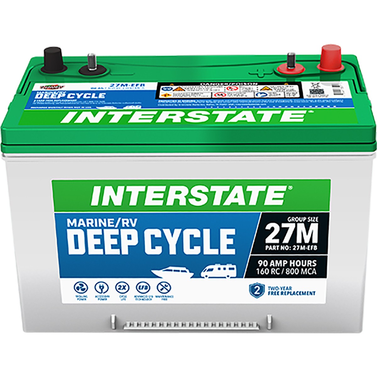 Interstate Marine/RV Deep Cycle Battery 27M-EFB