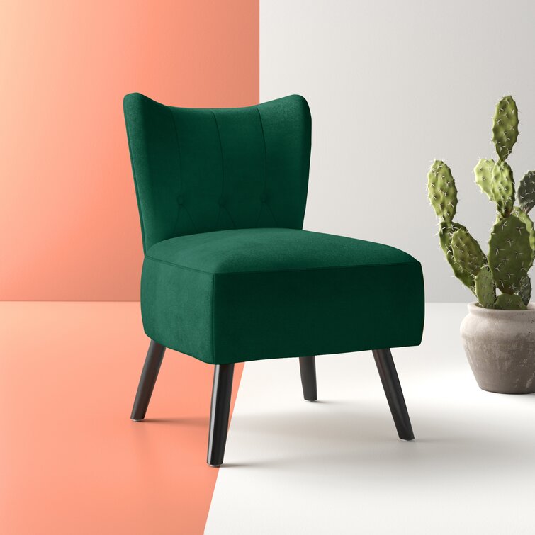 Dechane 22.5'' Wide Tufted Velvet Slipper Chair