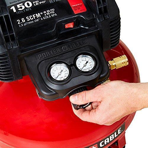 PORTER-CABLE Air Compressor, 6-Gallon, Pancake, Oil-Free (C2002)