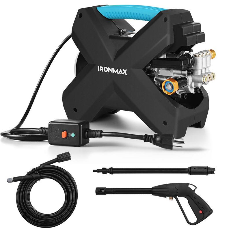 IronMax 2000PSI x-Shaped Electric High Pressure Washer Machine 1.6 GPM 1500W Red Green Blue