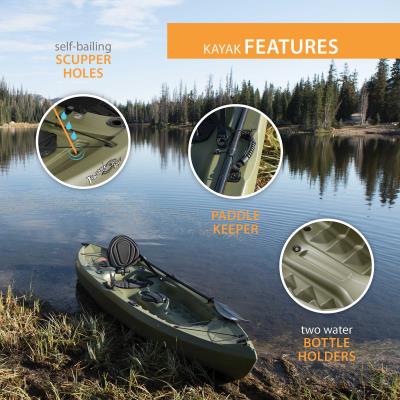 Lifetime Tamarack Angler 100 Fishing Kayak (Paddle Included) 250