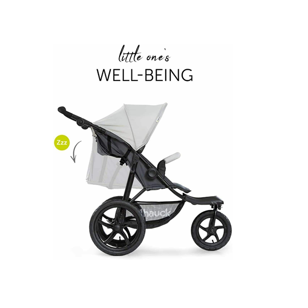 Hauck Runner 3 Wheel Pushchair - Silver / Grey